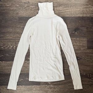 Polo Ralph lauren white rib knit turtleneck top